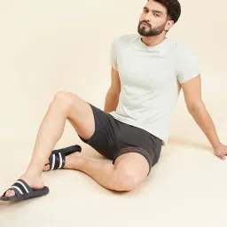 Sweet Dreams Charcoal Melange Regular Fit Lounge Shorts image 4