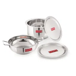 HAZEL Stainless Steel Silver Induction Base Cookware Set of 4 Pieces-picture-46