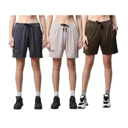 Vimal Jonney Multicolor Logo Sports Shorts (Pack of 3)-picture-16
