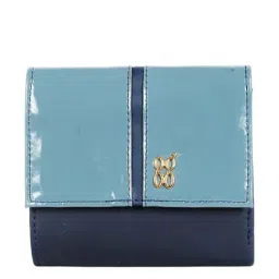 Baggit Blue Solid Tri-Fold Wallet for Women-image-36