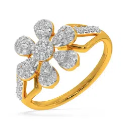 Kisna Diamond & Gold Jewellery Luna 14k (585) Diamond & Gold Ring For Women-picture-42