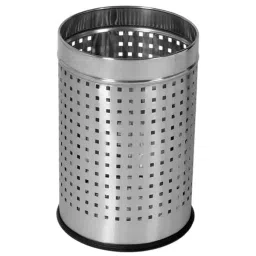 Grassland Paper Dustbin Square Type Stainless Steel 10 L, 100402 PBS-812 image 1