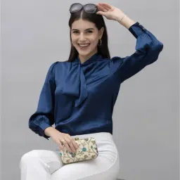 PURYS Navy Regular Fit Top-picture-16