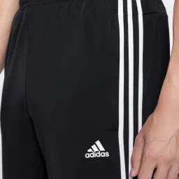 Adidas Black Regular Fit Striped Sports Joggers image 4