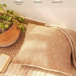 House This Vindhya Brown Cotton Cushion Covers - Set of 2 image 4