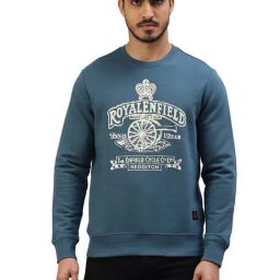 Royal Enfield Blue Regular Fit Printed Sweatshirt-picture-18