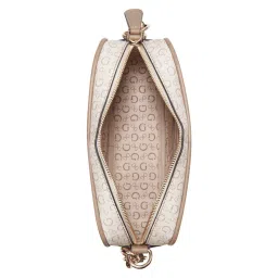 Guess Khaki Devlon Logo Cross Body Bag image 4