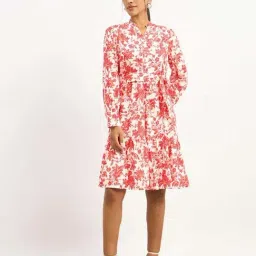 SALT Attire Red Printed Casual Dress image 1