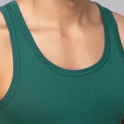 XYXX Navy & Bottle Green Round Neck Vest - Pack of 2 image 4