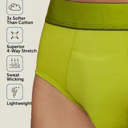 XYXX Sky Blue & Lime Green Micro Modal Briefs - Pack of 2 image 4