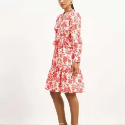 SALT Attire Red Printed Casual Dress image 3