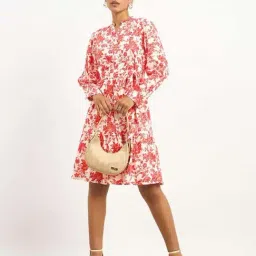 SALT Attire Red Printed Casual Dress image 4