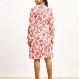 SALT Attire Red Printed Casual Dress image 2