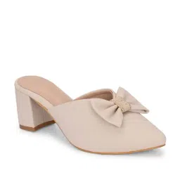 Clog London Women's Off White Mule Shoes image 2