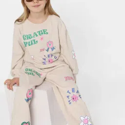 KIDS ONLY Beige Printed Full Sleeves Sweatshirt image 4