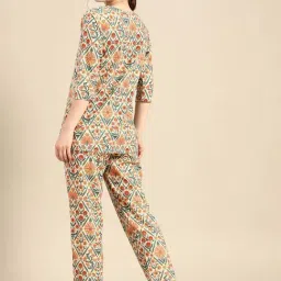 mabish by sonal jain Mabish Multicolored Cotton Printed Top Pant Set image 2