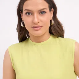 DressBerry Self Design Round Neck Top With Trouser image 5