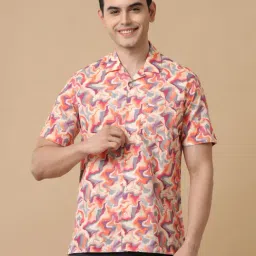 CAVALLO by Linen Club Multicolor Contemporary Fit Printed Shirt-picture-13