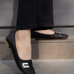 Shoetopia Kids Black Flat Ballets-picture-13
