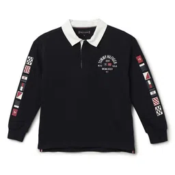 Tommy Hilfiger Boys Typography Printed Polo Collar Cotton T-shirt-picture-25