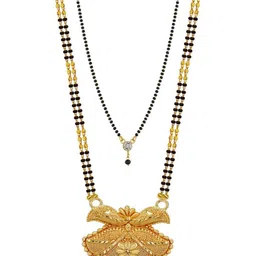 Bhanu diam Gold-Plated Brass Mangalsutra-picture-23