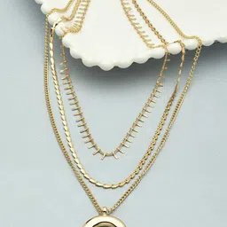 AMI Gold-Plated 3 Layered Necklace image 5