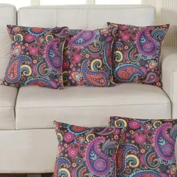Shadowkart Purple & Blue 5 Pieces Ethnic Motifs Printed Square Cushion Covers-picture-30