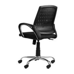 Sunview 80 kg Weight Capacity Mesh Black Medium Back Office Chair with Adjustable Height image 3