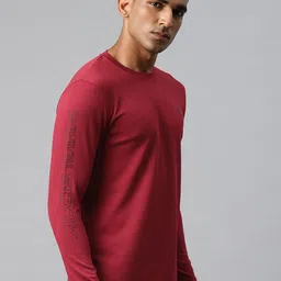 Alcis Men Typography Printed Dry Tech Slim Fit Sports T-shirt-image-95