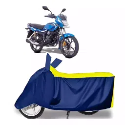 Auto Pearl Bike Cover for Bajaj Platina 110 (Yellow & Blue)-picture-10