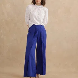 RAREISM Women Tailored Loose Fit High-Rise Trousers-image-98