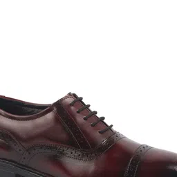 FAUSTO MEN Leather Mid Top Formal Brogues image 4