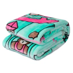 Butterthief Lantern Bear Printed Double Layered Mink Reversible Blanket for Kids & Toddlers (Color May Vary)-picture-20