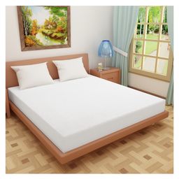 DREAM CARE Cotton Feel Terry   Ultra Soft Waterproof Mattress Protector- White-picture-44