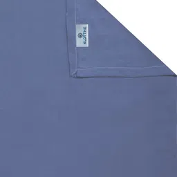 KLOTTHE Blue 300 TC Double Fine Flat Bedsheet & 4 Pillow Covers-98 In x 88 In image 5