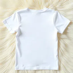 KNITROOT Birthday Theme Half Sleeves My 1St Birthday Text Printed Tee - White image 3