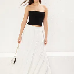 Trendyol Beyaz Women Tiered Maxi Skirt-picture-27