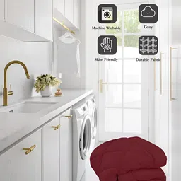 tundwal's Maroon & Grey Heavy Winter Single Bed Comforter image 4