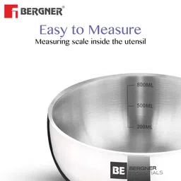 Bergner BE Essentials Tri-Ply 3 Pcs Mini Tasra Set | Silver image 3