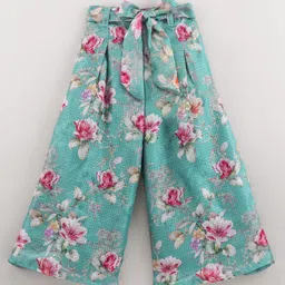 Twisha Sleeveless Ruffle And Mirror Work Embroidered One Shoulder Top With Floral And Checkered Palazzo - Off White image 5