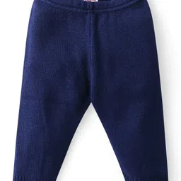 Babyhug Knitted Full Sleeves Sweater Set with Intarsia Design- Navy Blue image 4