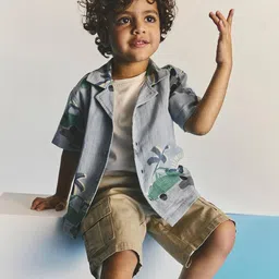 mothercare Boys Opaque Printed Casual Shirt-image-13