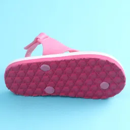 Babyoye Velcro Closure Floral Printed Flip Flops - Pink image 5