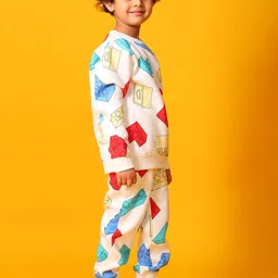 Anthrilo Boys Block Builder Printed Long Sleeves Sweatshirt With Joggers image 4