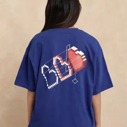 RAREISM Women Graphic Printed Round Neck Cotton Oversized T-shirt-image-54