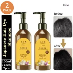 CHIWA Set Of 2 Long Lasting Natural Japanese Hair Dye Shampoo- 100 ml Each image 1
