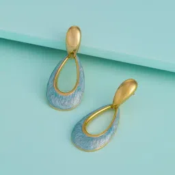 Kushal's Fashion Jewellery Mint Gold Polished Trendy Earrings for Women-image-12