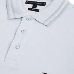 Tommy Hilfiger Light Blue Slim Fit Polo T-Shirt image 4