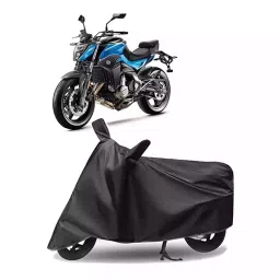 Auto Pearl Polyester Two Wheeler Cover for CFMoto Roadster 650 (Grey)-picture-12