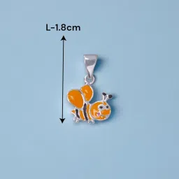 Taraash 925 Sterling Silver Honey Bee Enamel Pendant & Stud Earring Set for Kids, Girls image 4